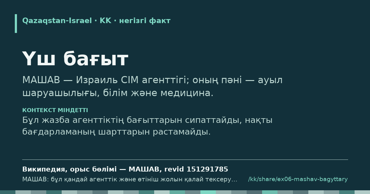 Үзінді карточкасы: Үш бағыт