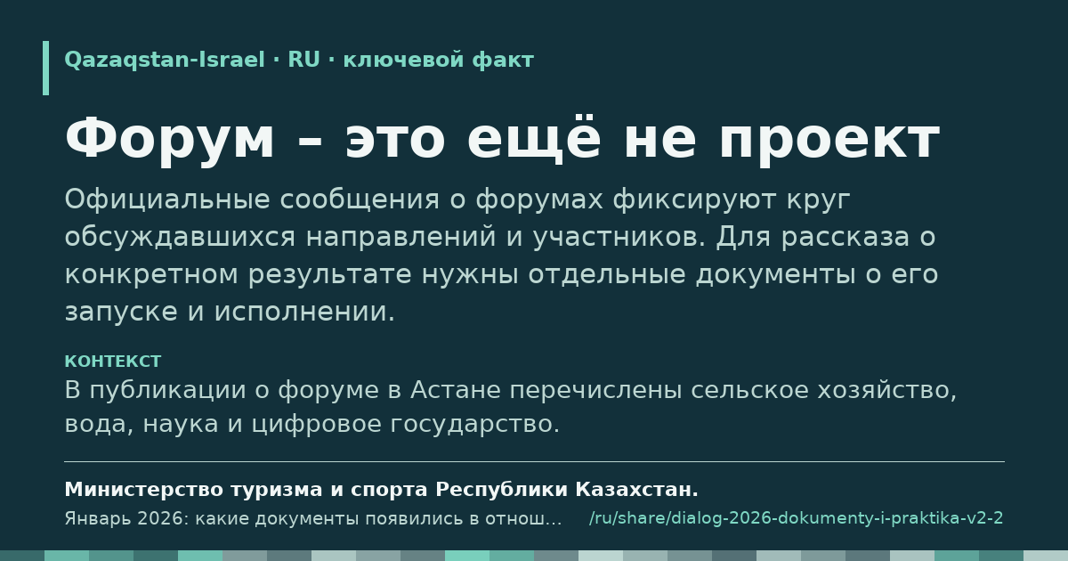 Карточка фрагмента: Форум – это ещё не проект